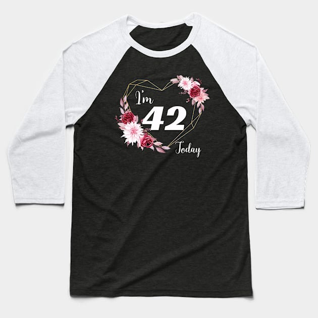 42nd Birthday Born In 1981 Baseball T-Shirt by Inkwork Otherworlds